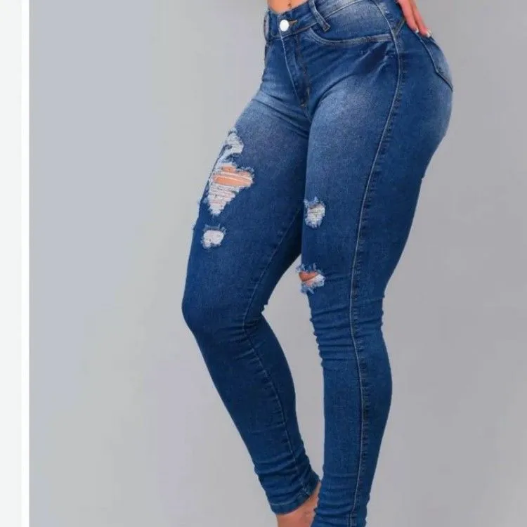 Calça jeans feminina com elastano