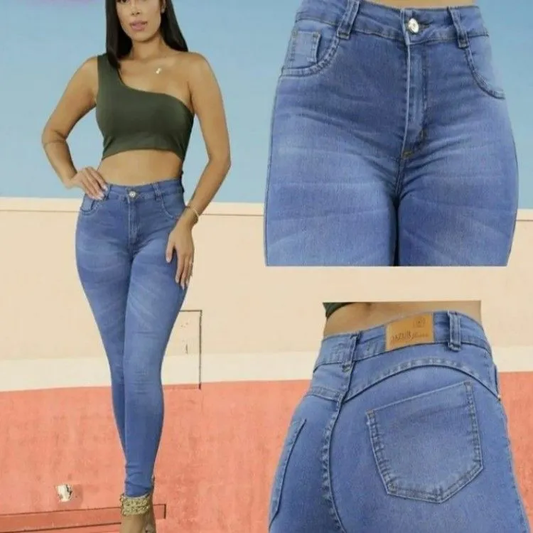 Calça jeans feminina com elastano