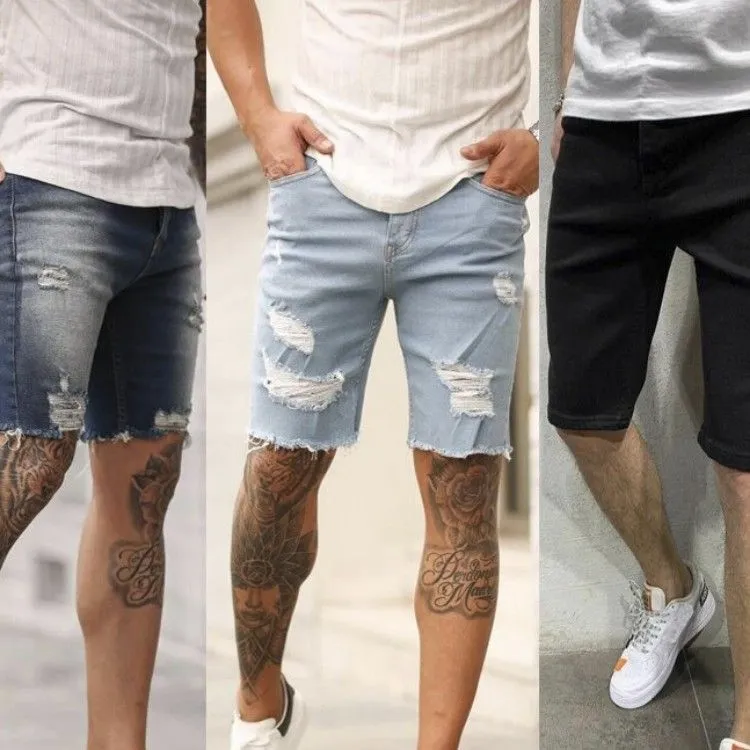 Bermuda jeans masculino