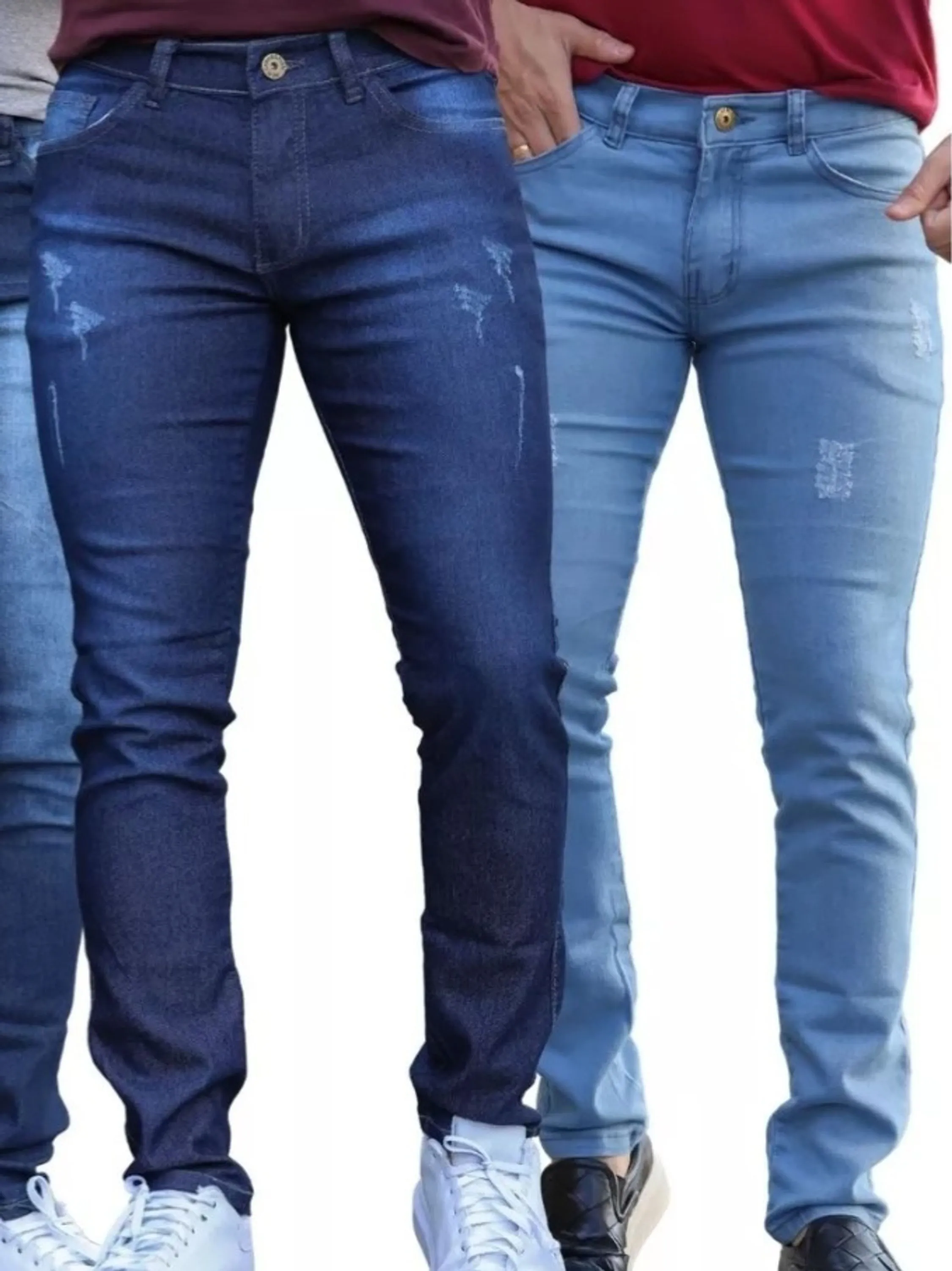 Calça jeans masculino com elastano