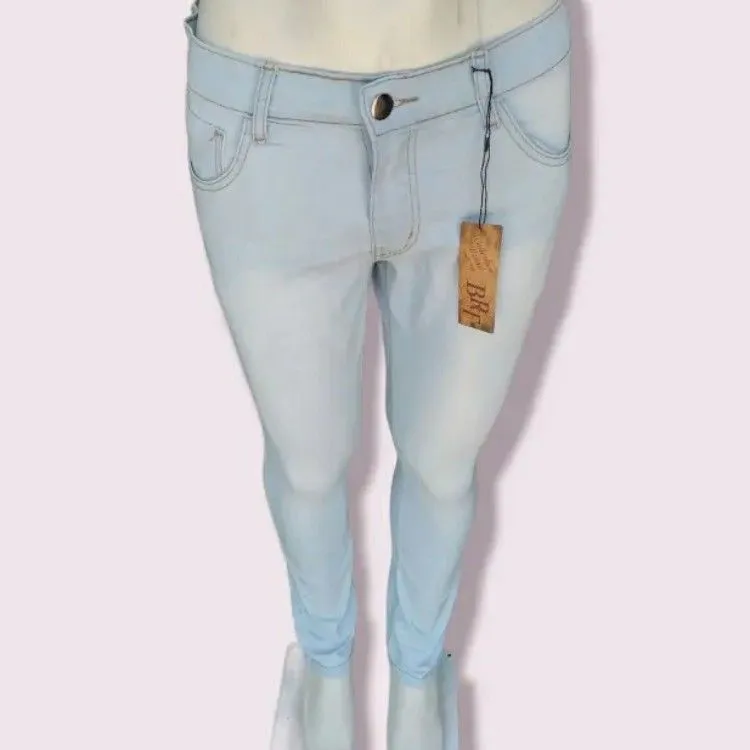 Calca jeans clara masculina com elastano