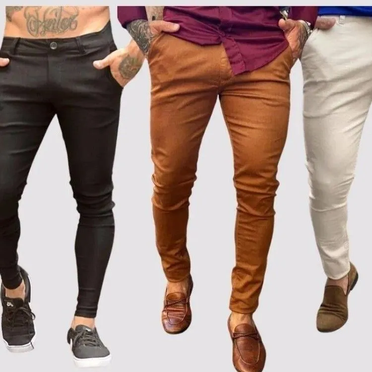 Calça sarja bolsa faça masculino