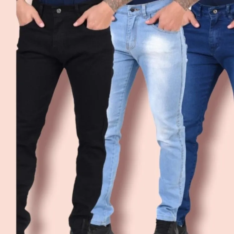 Calça jeans masculino com elastano