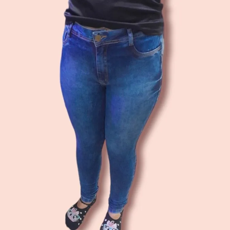 Calça jeans feminina com elastano