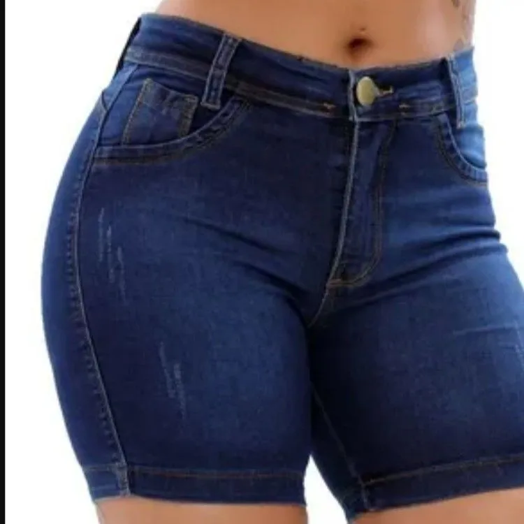 Bermuda jeans feminina