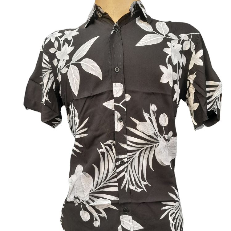 Camisa social viscose estampa