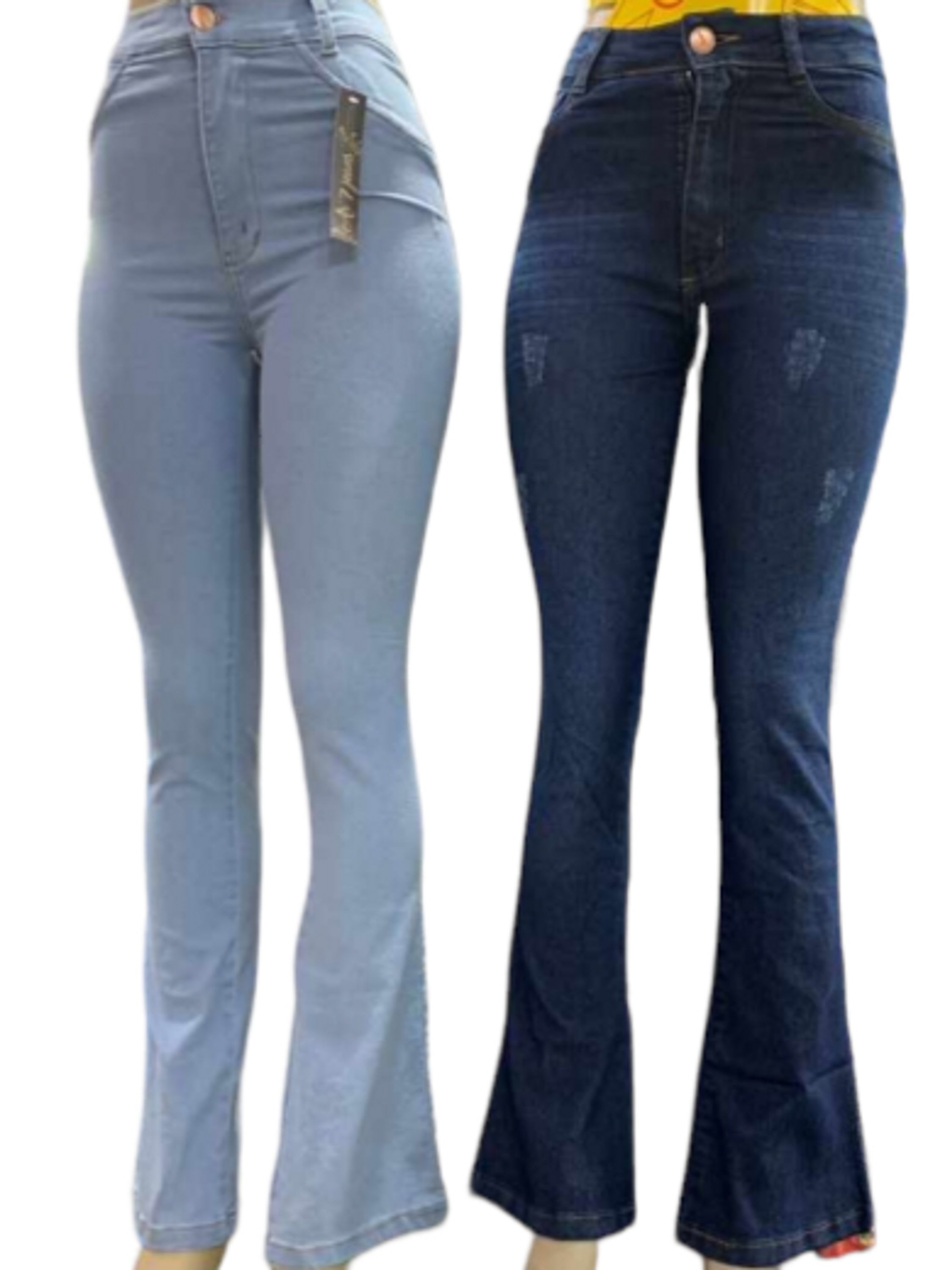 Calça jeans feminina flaer