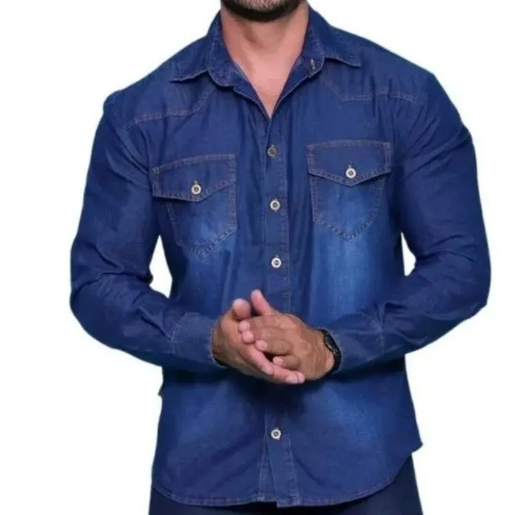 Camisa jeans masculino