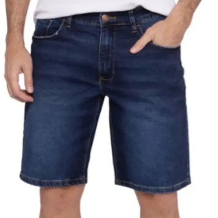 Bermuda jeans masculino com elastano