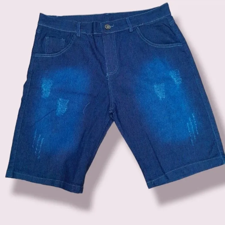 Bermuda jeans masculino tamanho plus