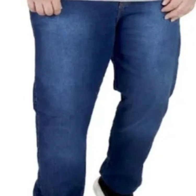 Calça jeans masculino plus