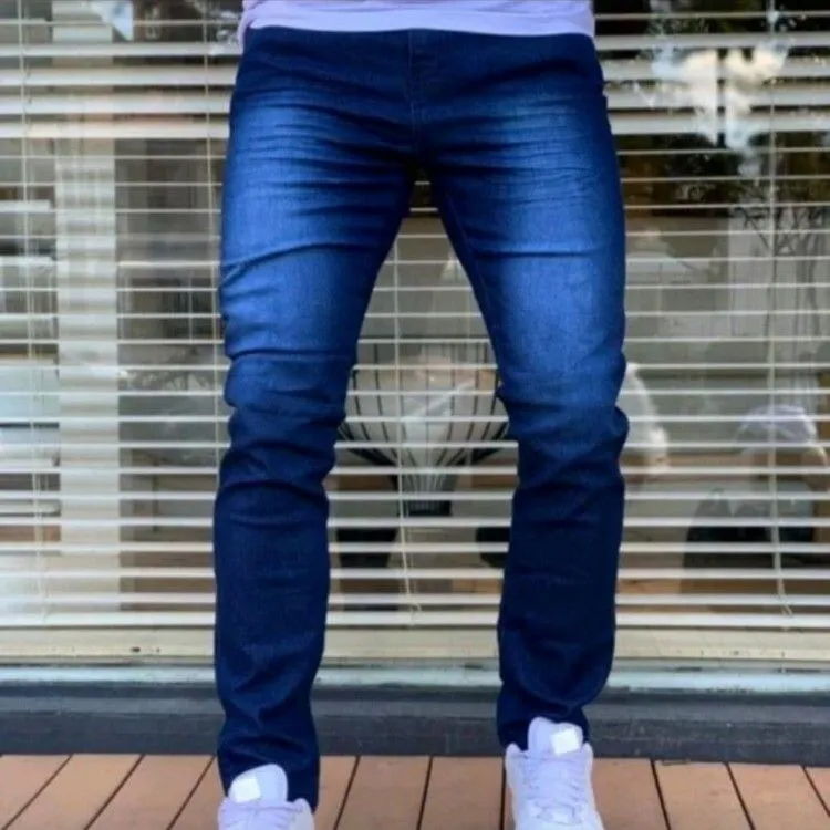 Calça jeans masculino com elastano