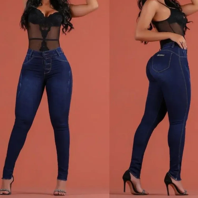 Calça jeans feminina com elastano