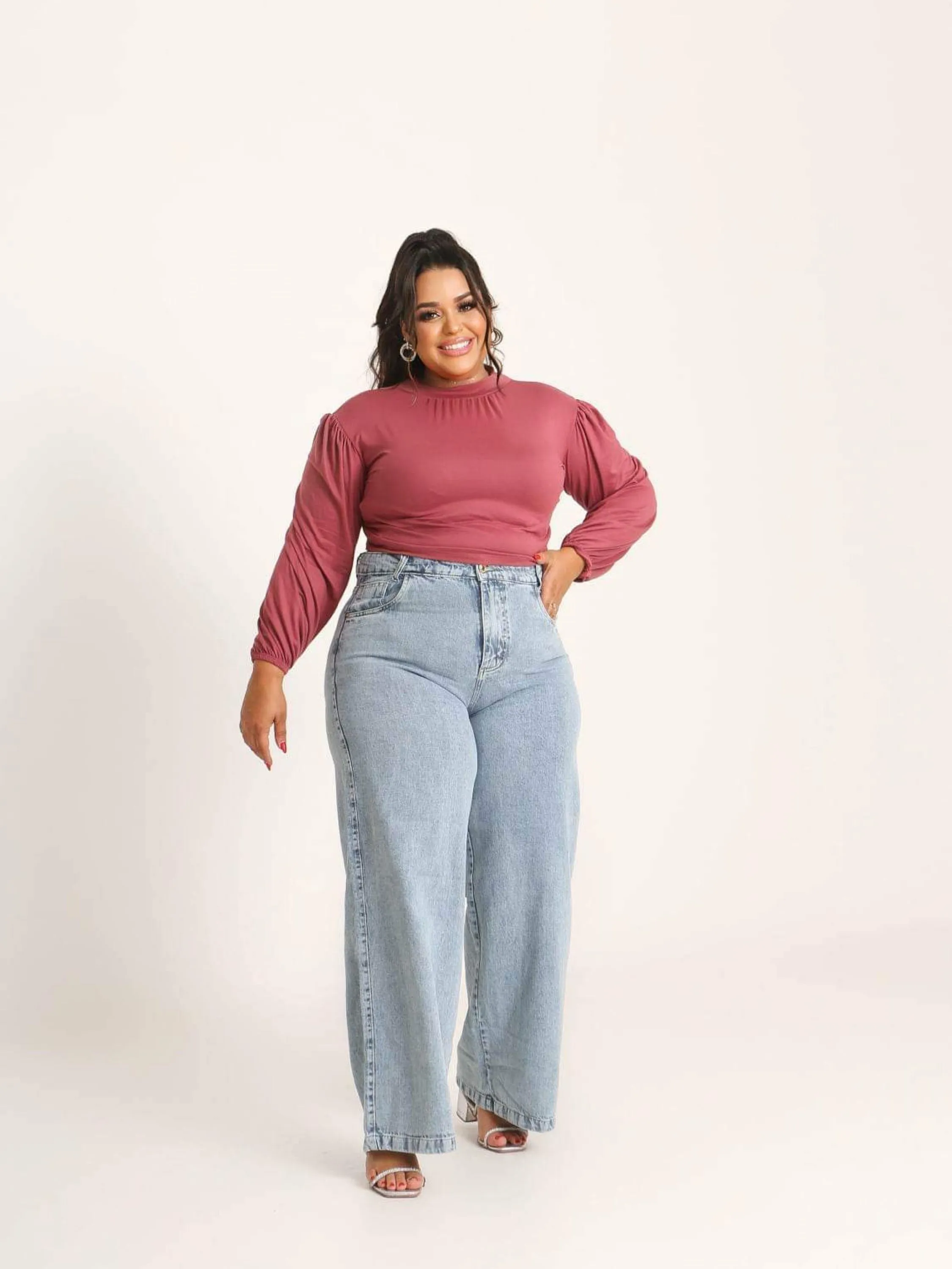 Wide leg jeans plus size