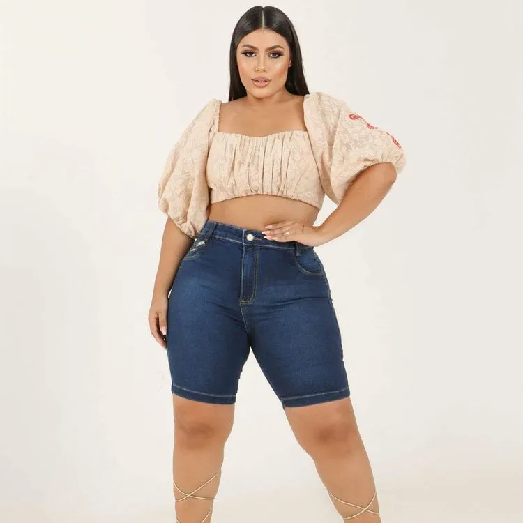 Bermuda jeans plus size