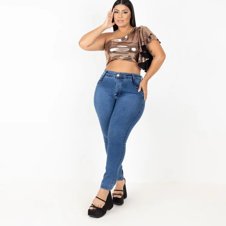 Calça skinny jeans plus size