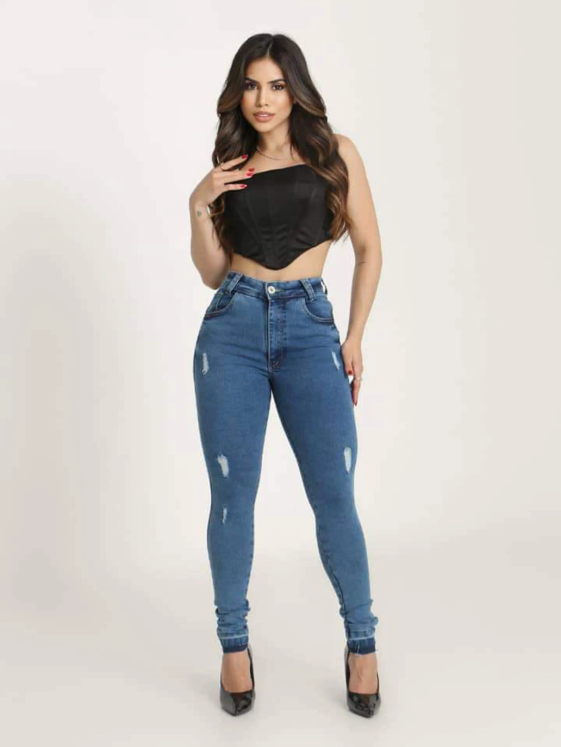 Calça jeans skinny feminina