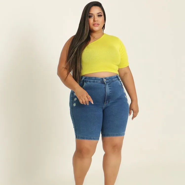 Bermuda jeans plus size