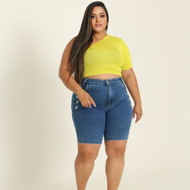 Bermuda jeans plus size