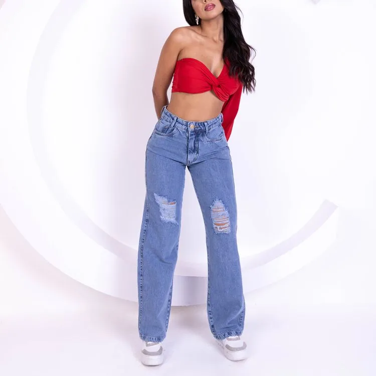 Wide leg jeans