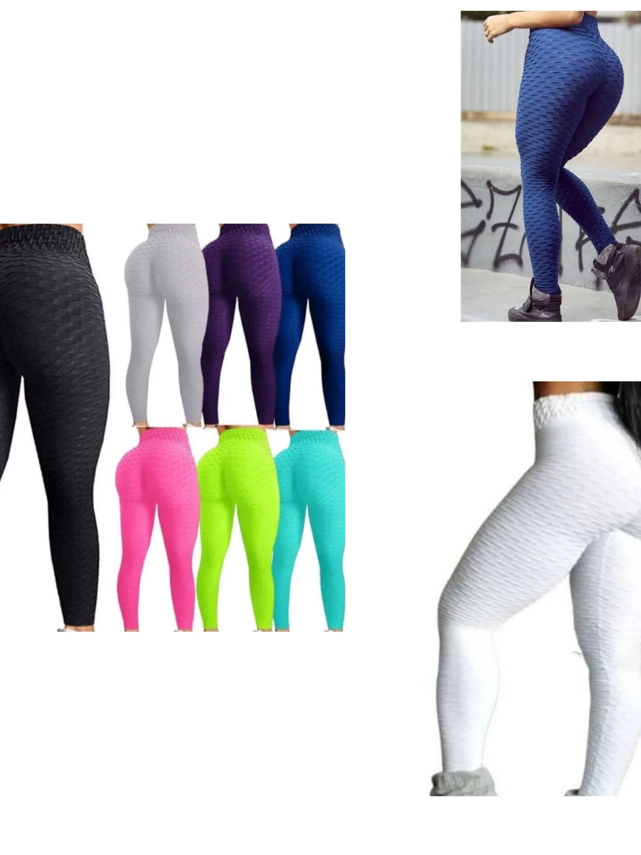 Legging bolha flocada disfarça a celulite