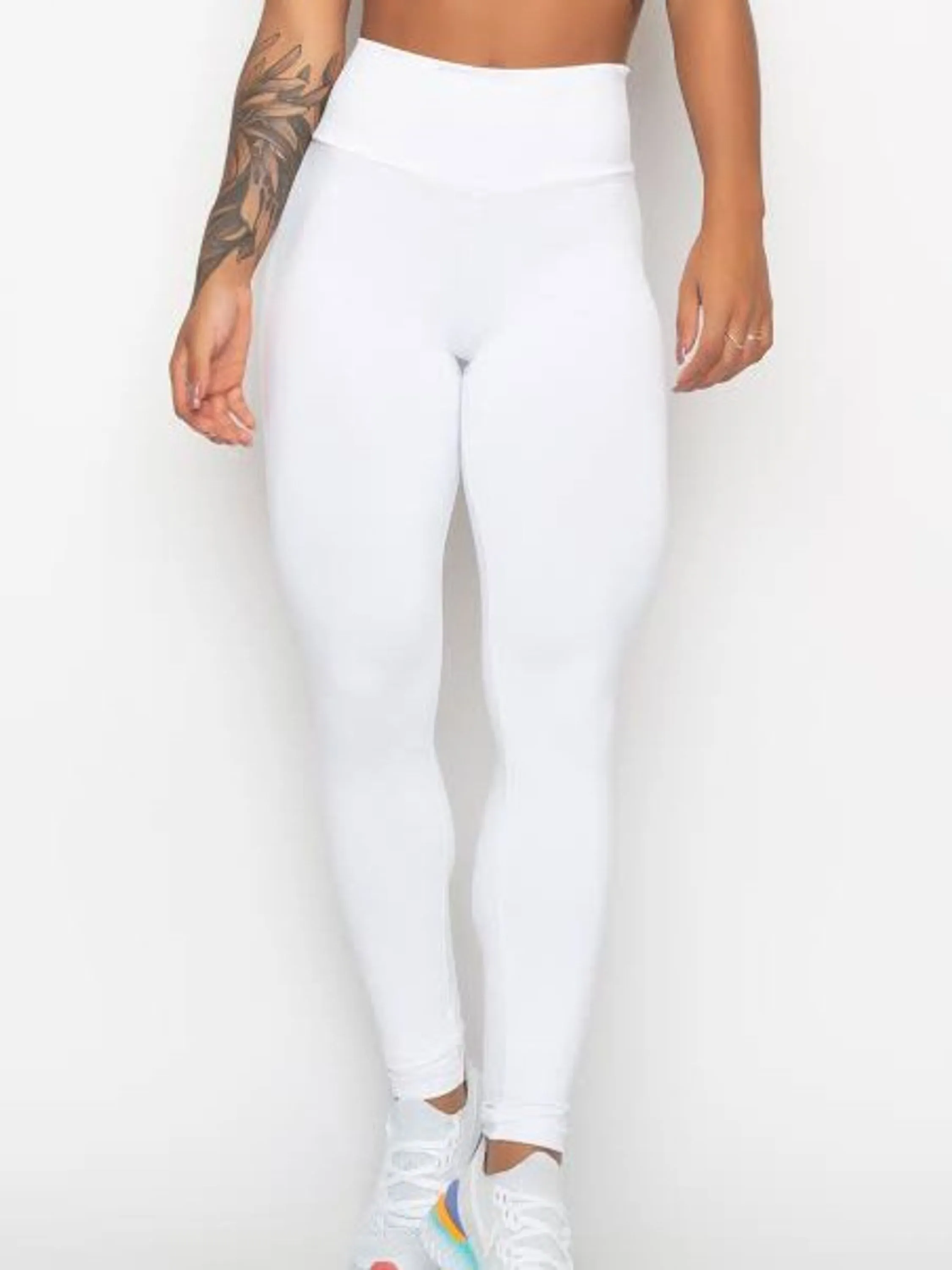 Legging branca lisa