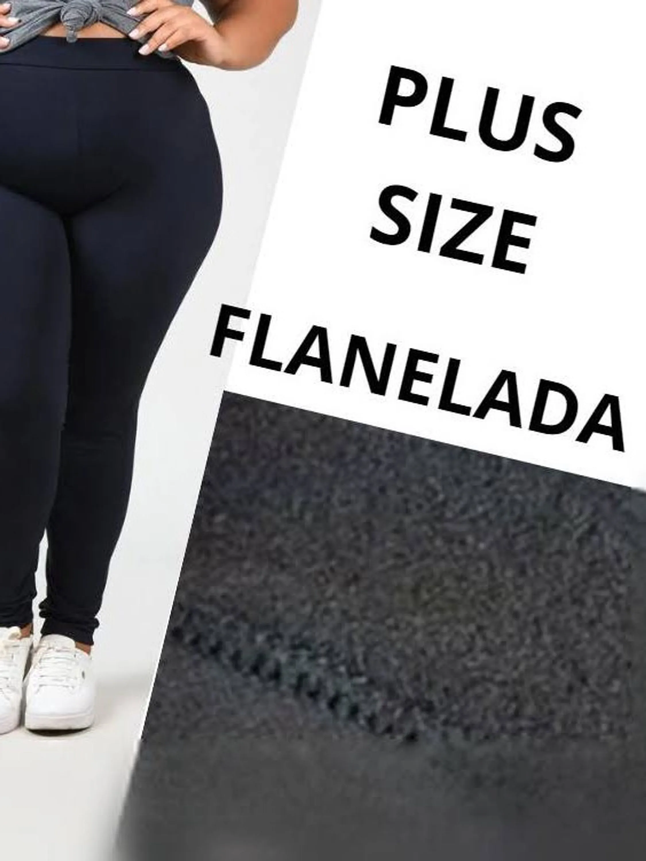 Legging plus size flanelada forrada G1 G2 G3