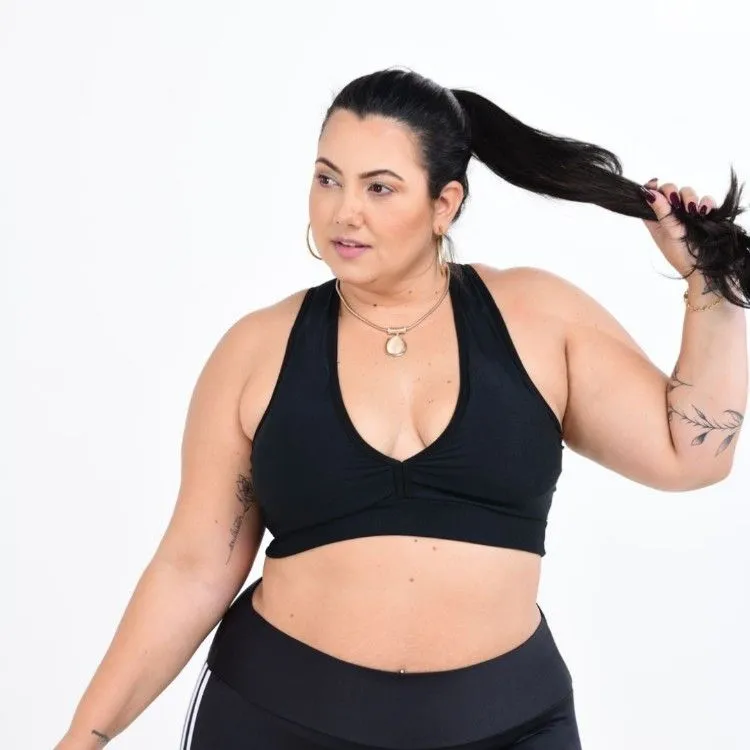 Top plus size G1 G2 G3 com bojo top com costas nadadora