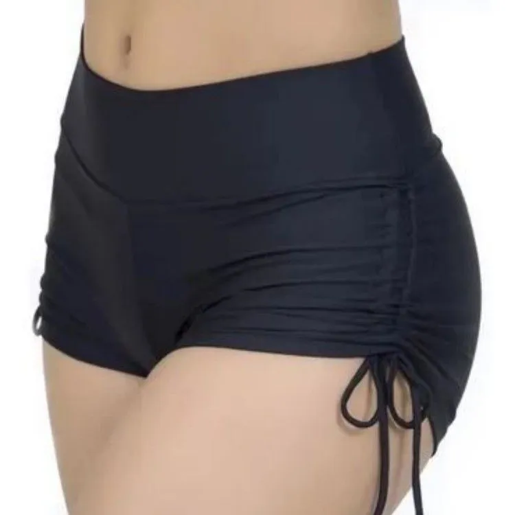 Shortinho curto com repuxe laterais shorts feminino moda fitness