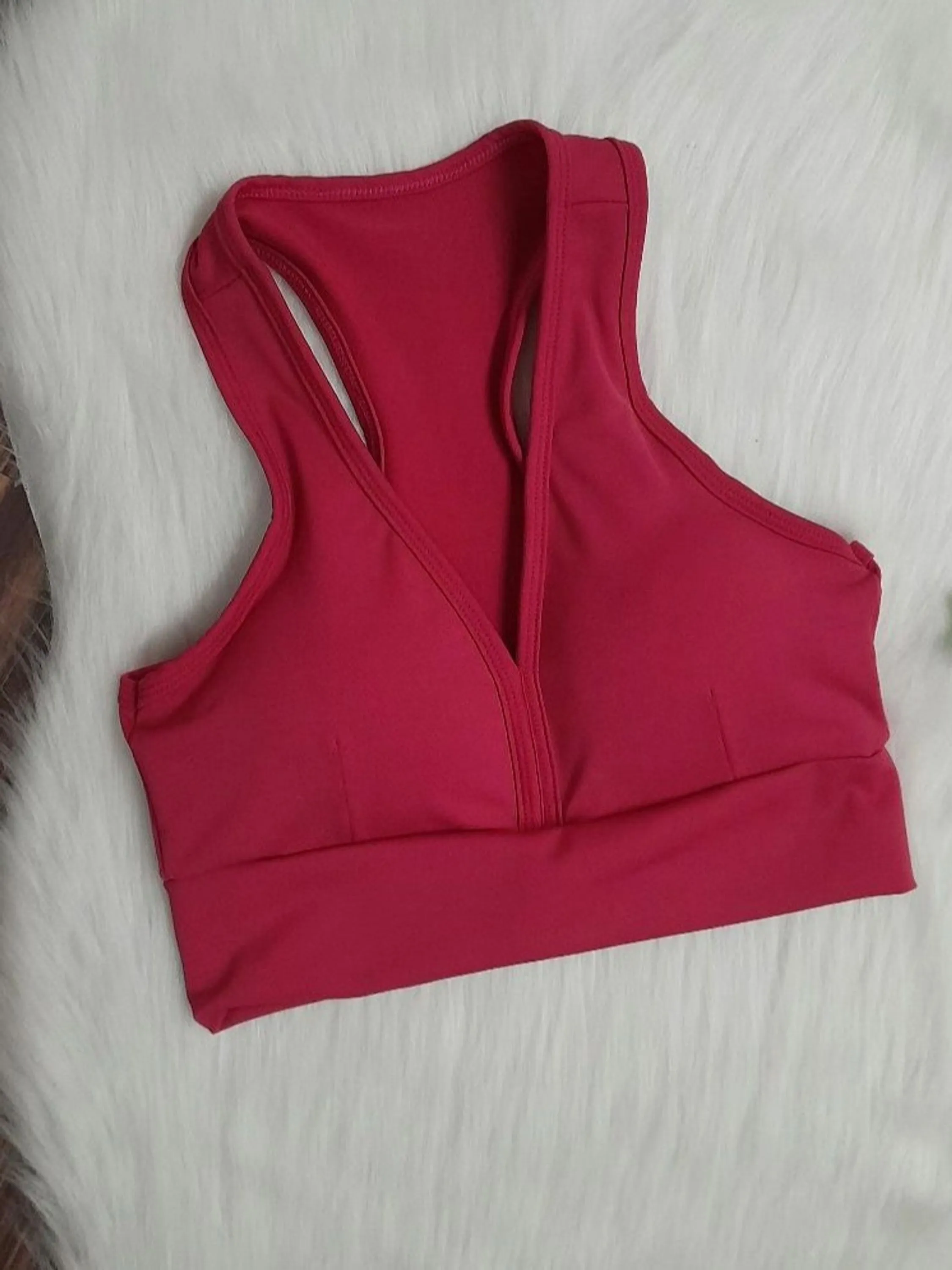 Top colorido top nadador com bojo moda fitness moda feminina