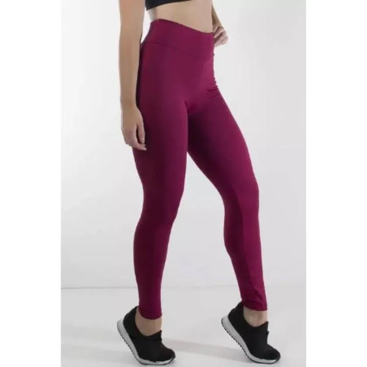 Legging vinho legue bordo suplex leg moda fitnes