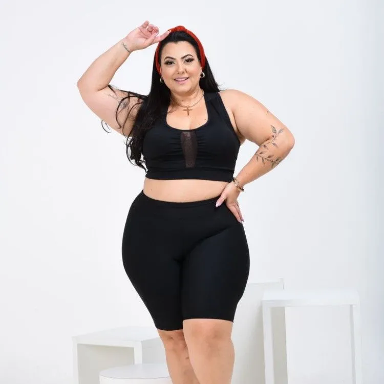 Bermuda plus size preto G1 G2 G3