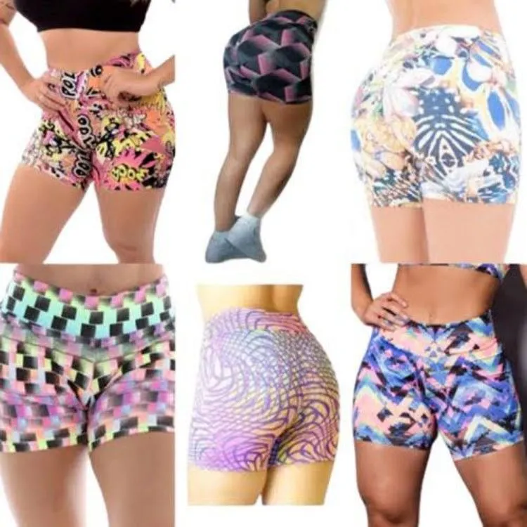 Short curto estampado fitnes