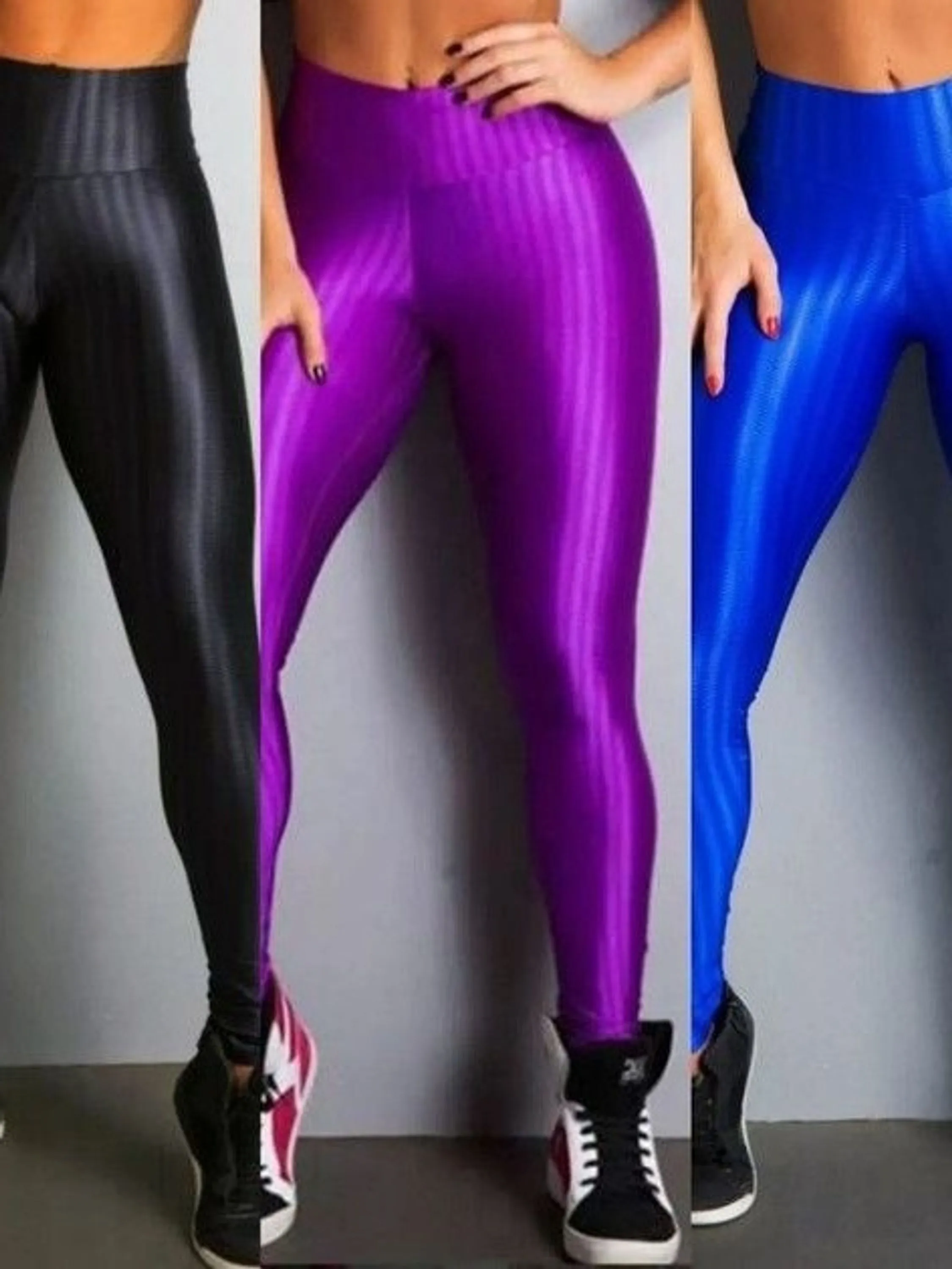 Calça legging leg 3D legue colorida em poliamida 3D alta qualidade não fica transparente