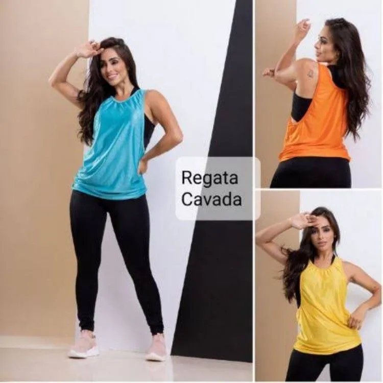 Regata feminina dry fit regata super fresquinha moda feminina moda academia fitnes