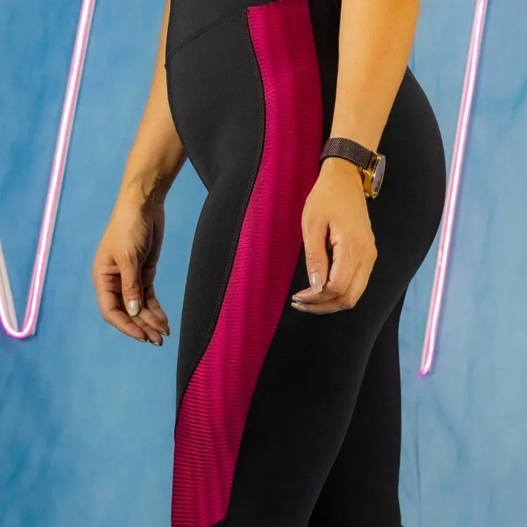 Calça legging com detalhe 3d