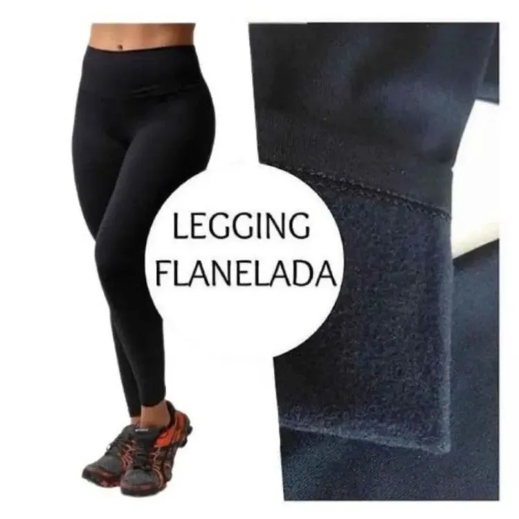 Calça Legging flanelada forrada