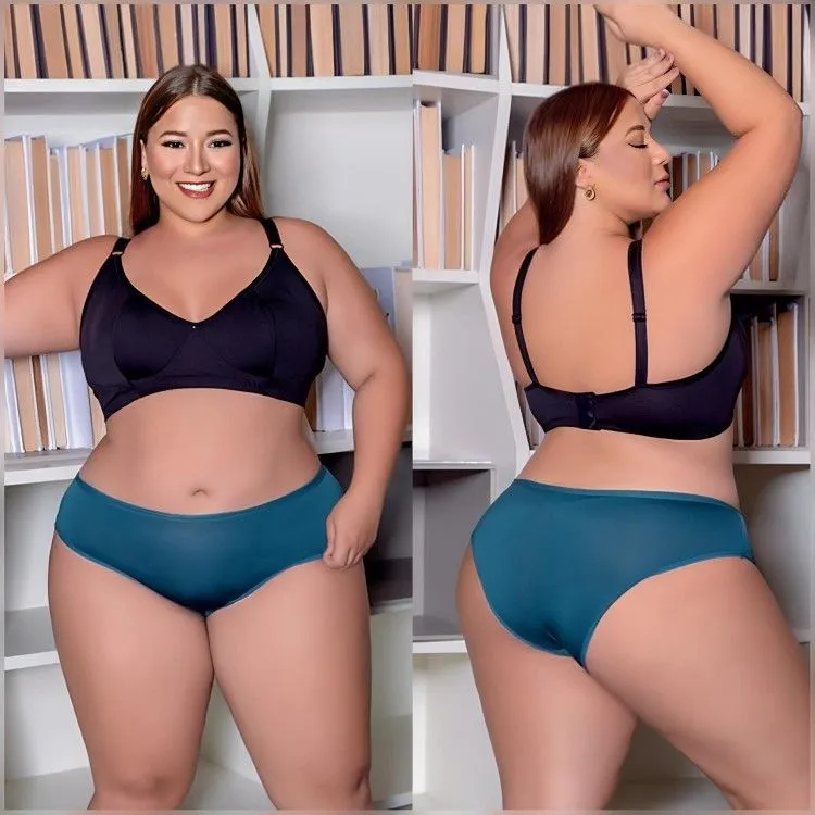 KIT C/ 10 CALÇA TANGA PLUS SIZE CAMÉLIA