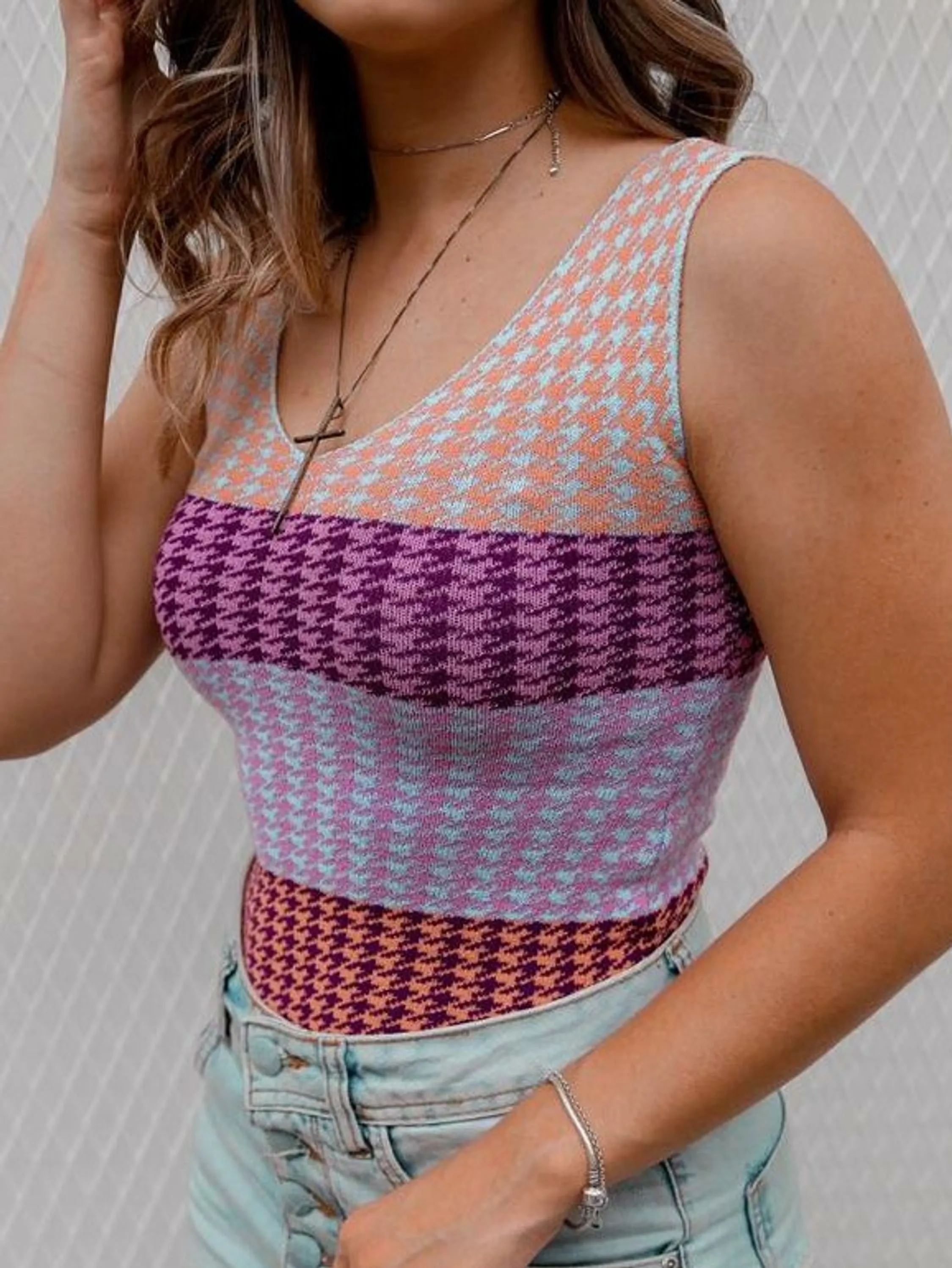 Cropped de tricot modal