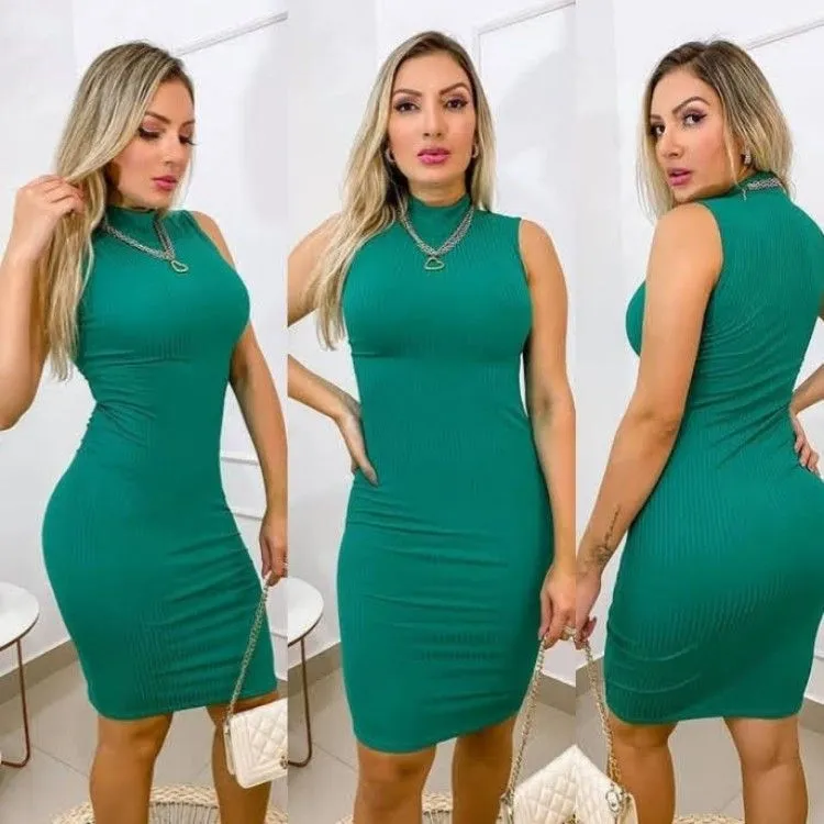 Vestido canelado