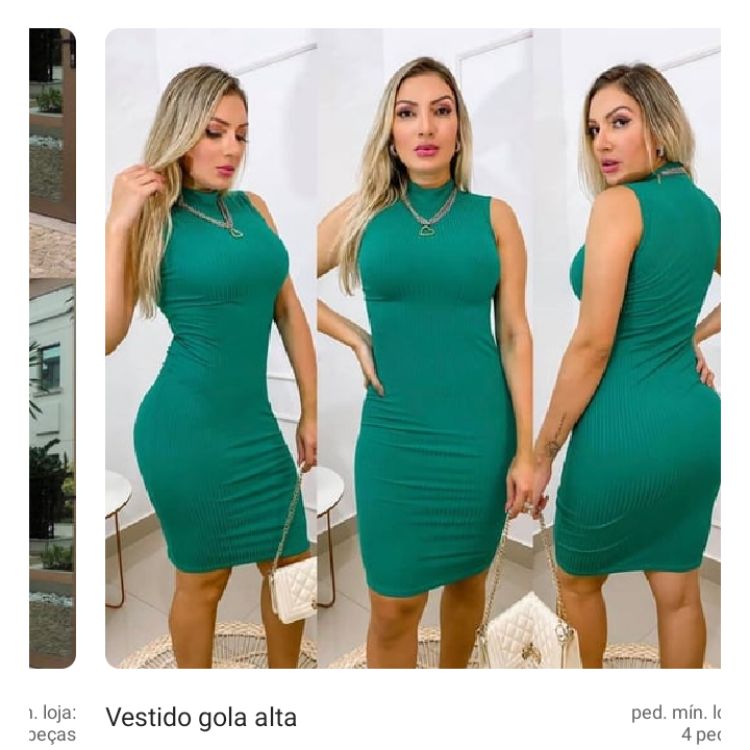 Vestido gola alta