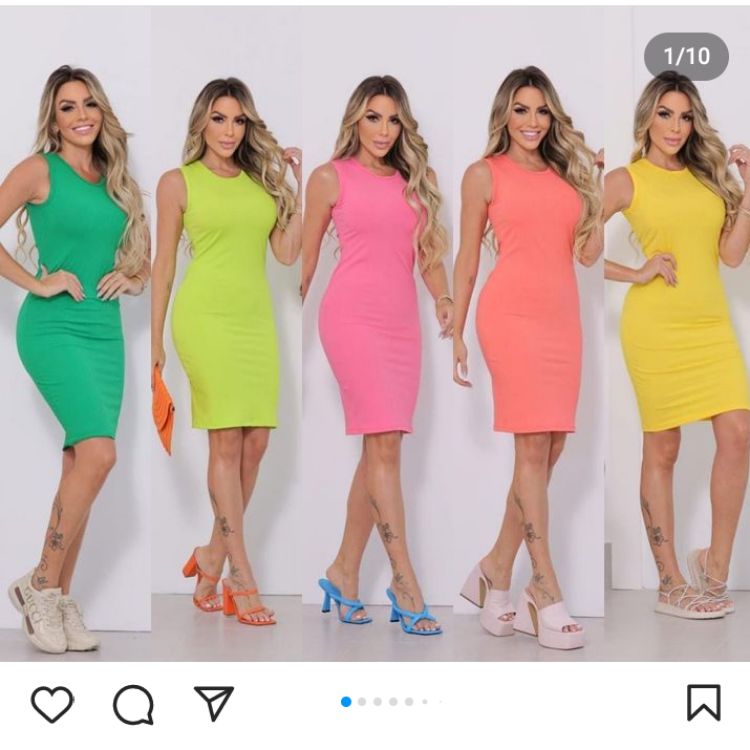 Vestido canelado