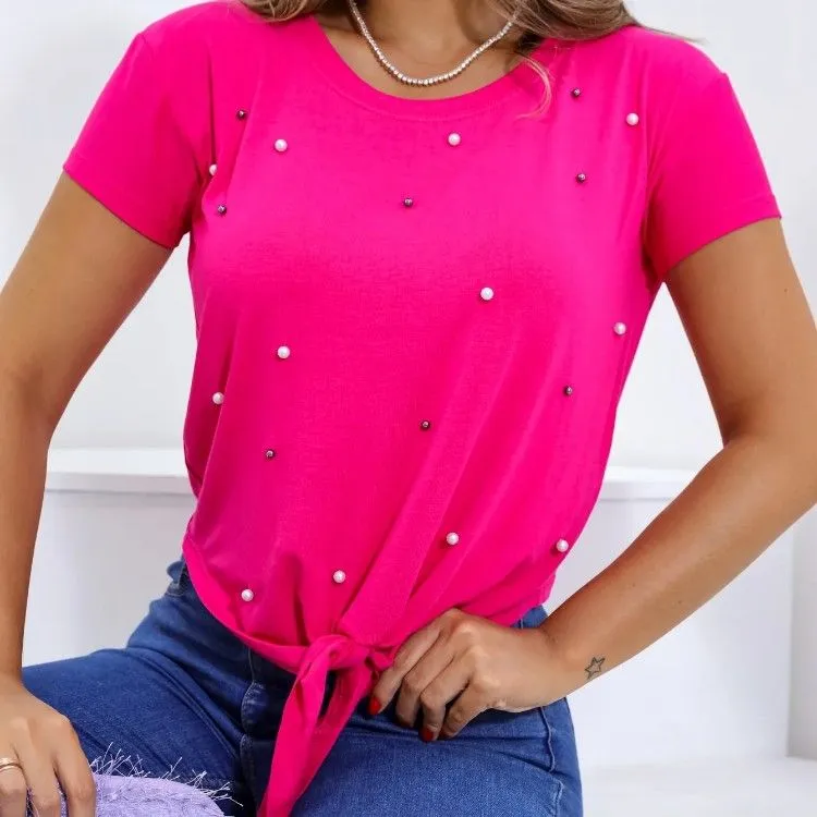 Blusinha de Viscolycra com amarrar