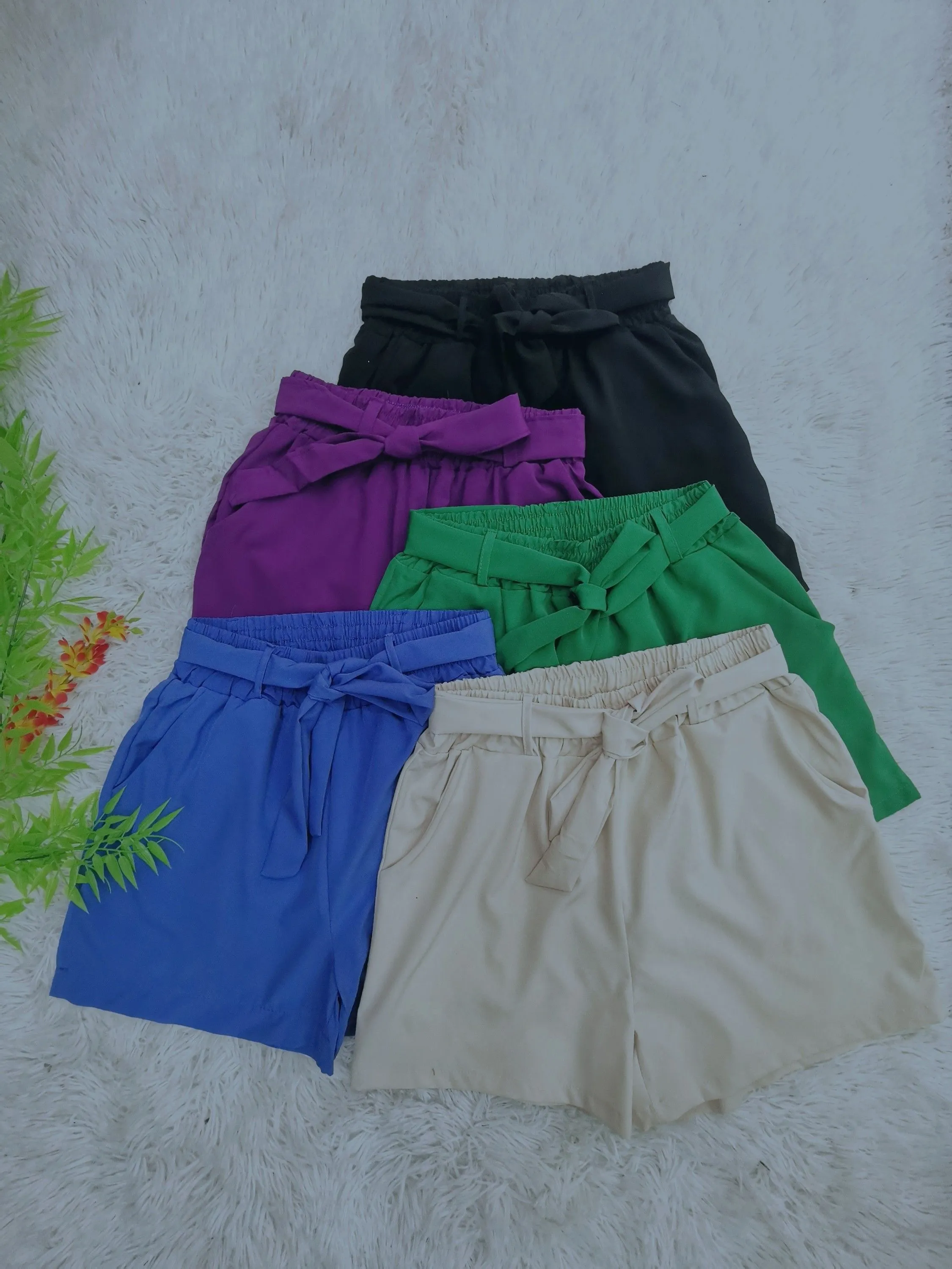 Short simple com cinto