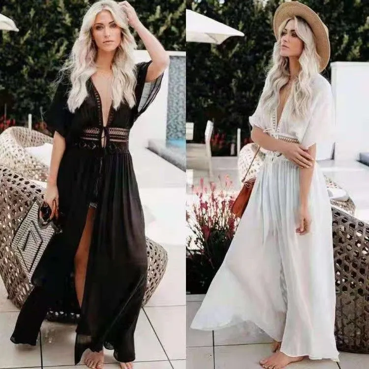 saida de praia Novo moda praia kimono 506