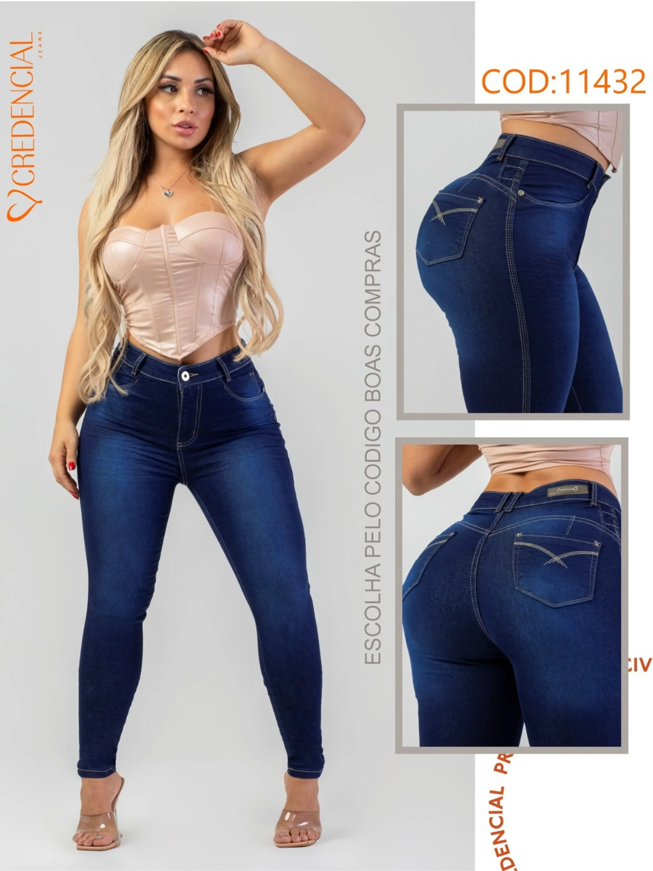 Calça Skinner escura