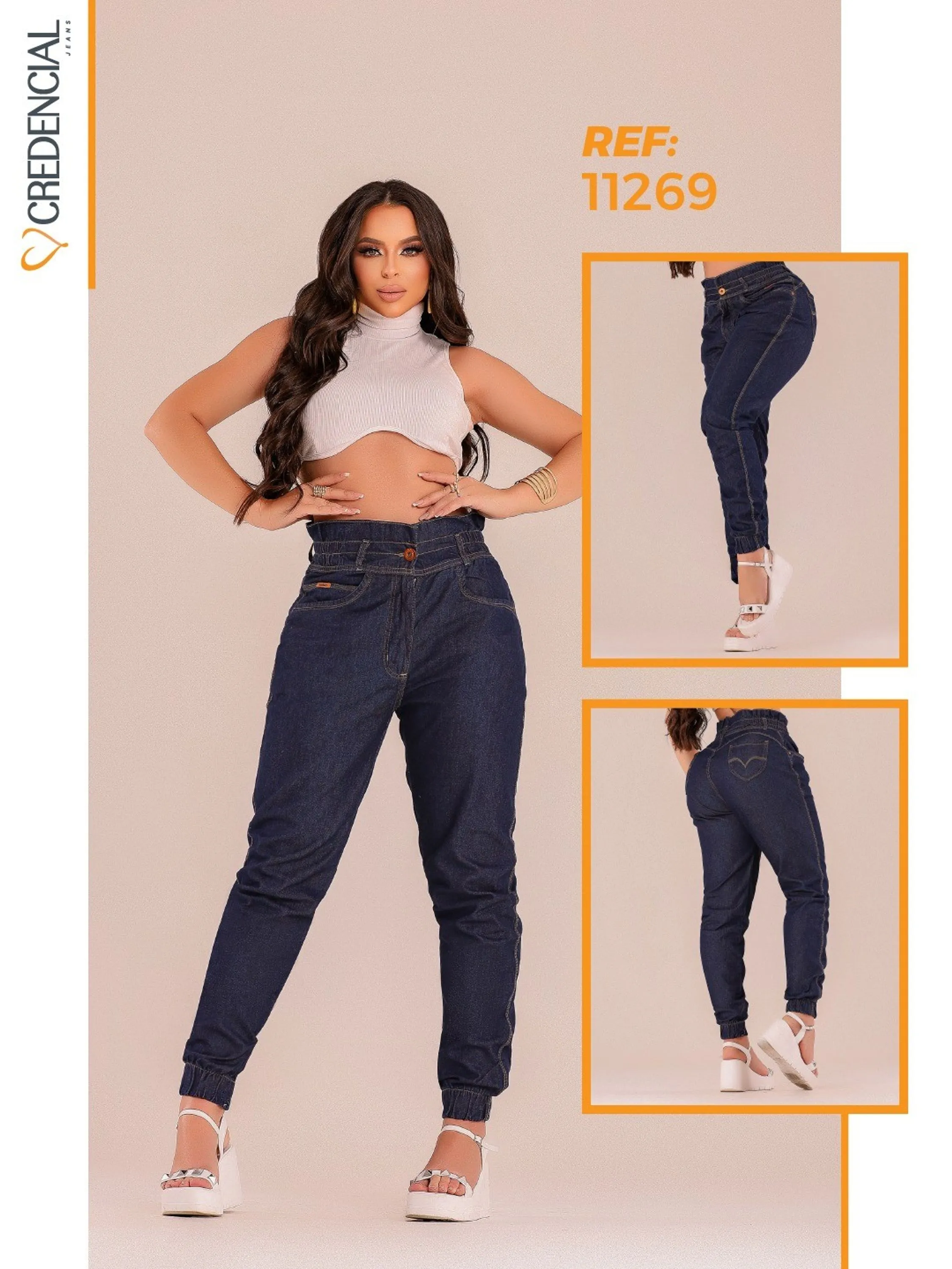 Calça jeans clochard