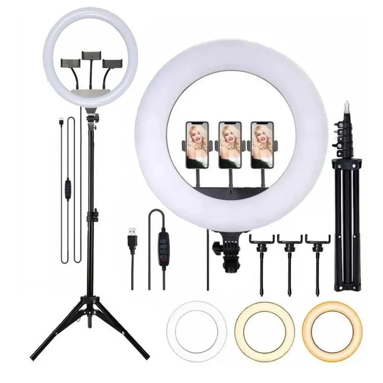 18Polegadas Iluminador Ring Light 45cm 18 Polegadas Tripé 2,1m Controle