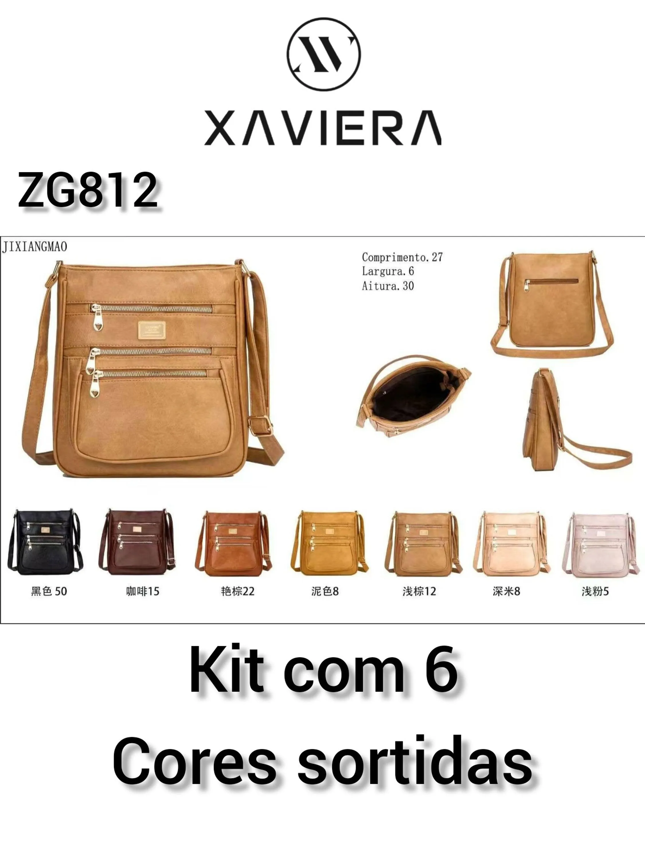 KIT 6 Bolsa Transversal ZG812