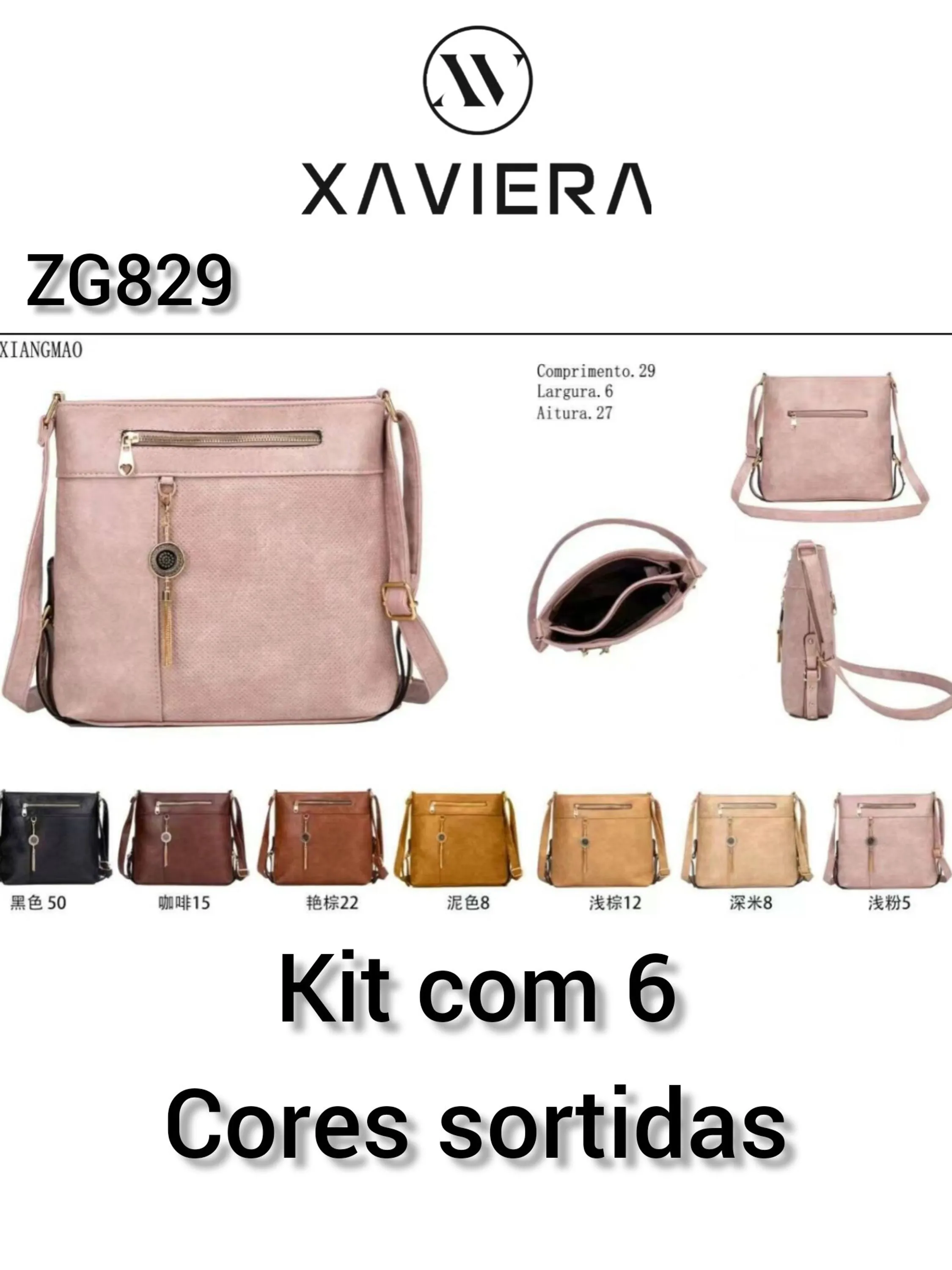 KIT 6 Bolsa Transversal ZG829